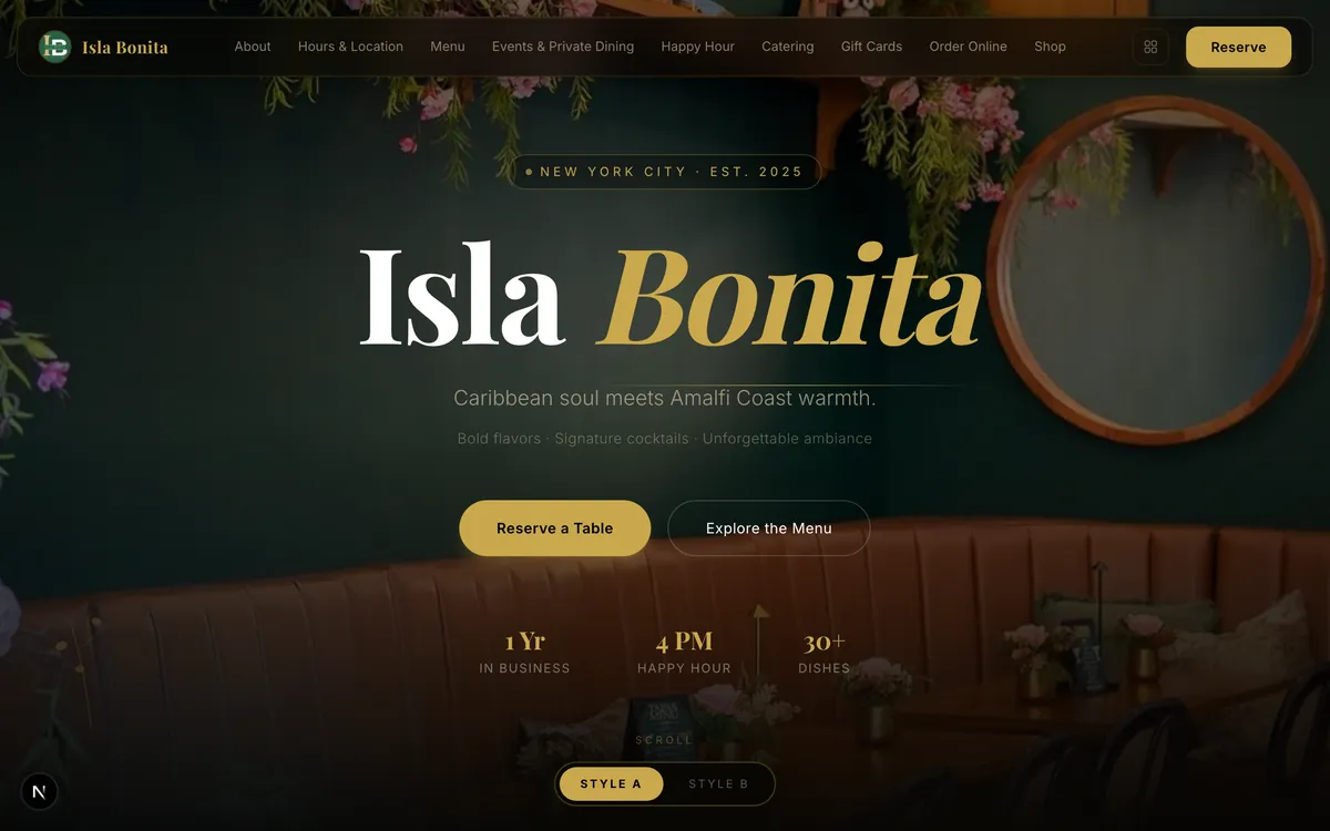 Isla Bonita — Restaurant